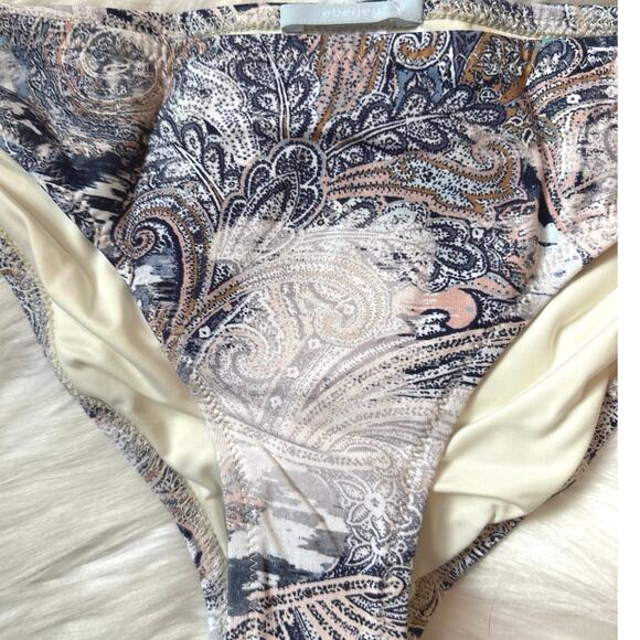 Eberjey NWT Gitana Valentina Paisley Blue Patterned Bikini Bottoms Small - Picture 4 of 9